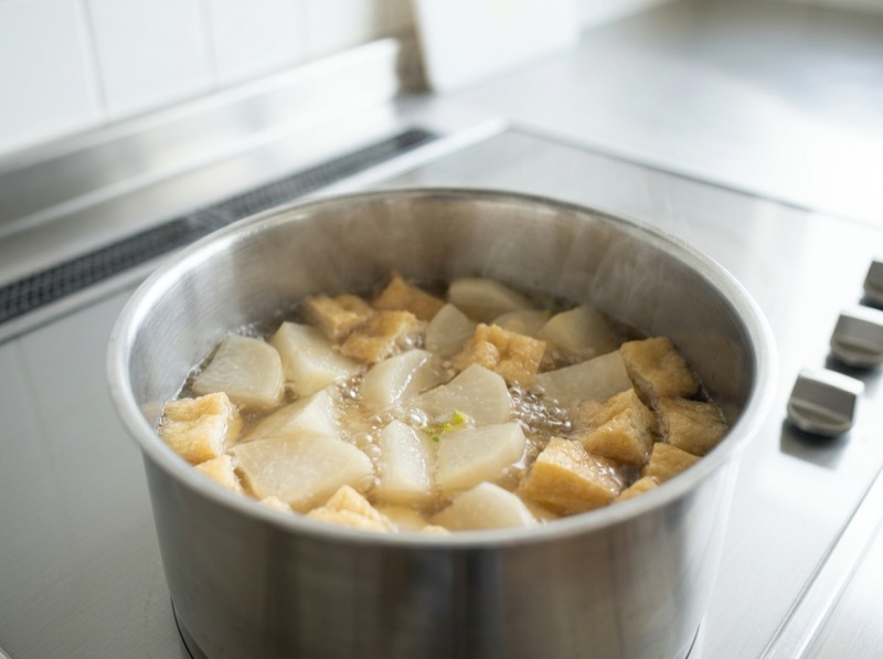 下ゆでと油抜きをしない（旨みを逃さない）